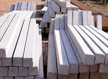 Mourões de concreto para cerca